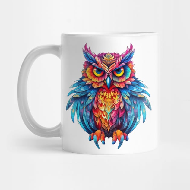 Colorful Owl #3 by Chromatic Fusion Studio